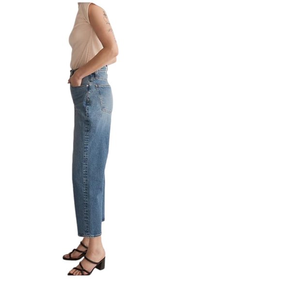 NEW Madewell Straight Leg Whistler Wash Balloon Crop Denim Jean - Picture 5 of 9